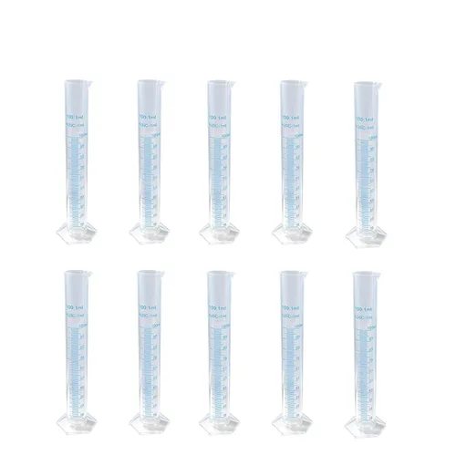 Vista 14 de Geesatis Cilindro graduado plástico de 0.8 fl oz (10) y 0.1 fl oz (20) cuentagotas de plástico