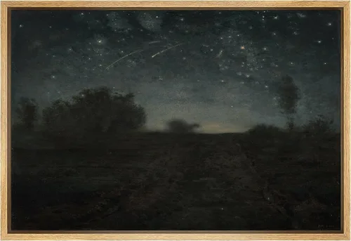 Vista 15 de SIGNFORD Lienzo enmarcado para pared, pinos sepia, bosques, bosques, naturaleza, ilustraciones de área silvestre, arte digital, arte moderno