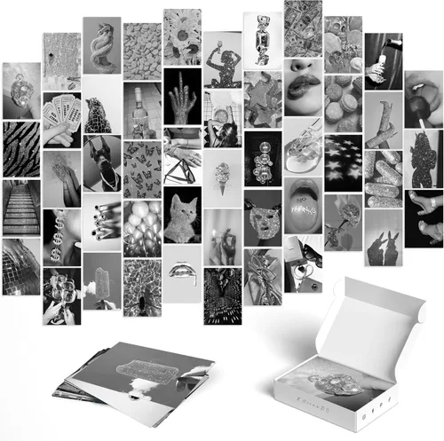 Vista 15 de Y2K BOO Kit de Collage de Pared Dark Academia - 50 Fotos Clásicas y Misteriosas de 4"x6" para Decoración de Dormitorio, Regalo para Chicas
