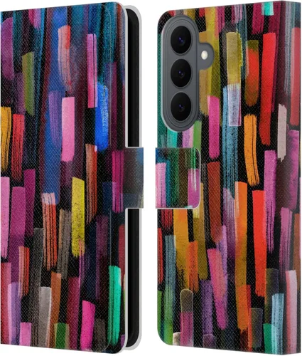 Vista 212 de Head Case Designs Officially Licensed Ninola Brushstrokes Black Summer Patterns Leather Wallet Case Compatible with Samsung Galaxy A07 4G