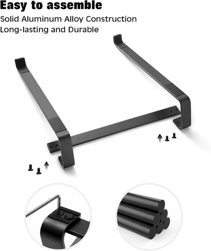 Vista 6 de Thibault Soporte para Laptop para Escritorio - Soporte Ergonómico de Aluminio para Computadora, Elevador de Laptop, Soporte de Refrigeración