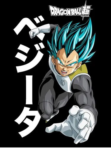 Vista 2 de Dragon Ball Super Saiyan Vegeta - Camiseta negra para hombre