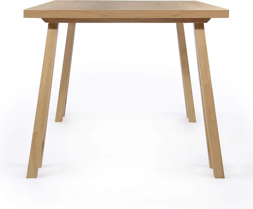Vista 6 de Christopher Knight Home Benson Mid-Century Modern - Juego de comedor de 7 piezas, color beige claro y roble natural