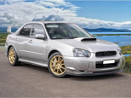 Vista 3 de Borde de parachoques delantero para Subaru Impreza WRX STI 2004-2005 Negro