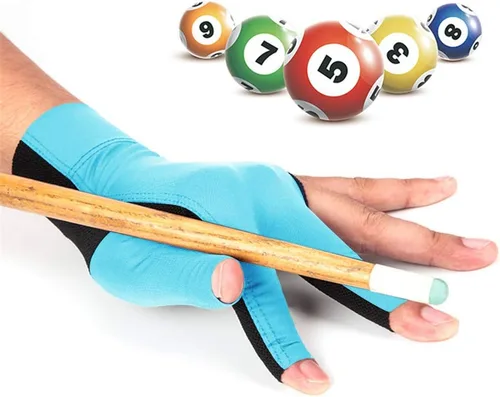 Vista 7 de MioCloth Guante de billar antideslizante para mano izquierda, carom, billar, taco, deporte, profesional, 3 dedos, regalo para hombres y mujeres