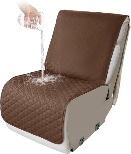 Vista 57 de HDCAXKJ Fundas impermeables 100% impermeables para sofá reclinable en forma de L, lavable, acolchada y suave para perros y mascotas, 1 funda de Negro