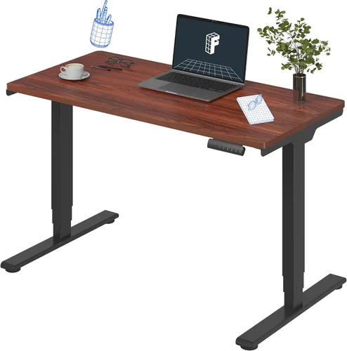 Vista 9 de FLEXISPOT E6 - Escritorio de pie eléctrico de 3 etapas con motor dual, 48 x 24, para usar sentado o de pie, soporta 220 lbs, altura ajustable