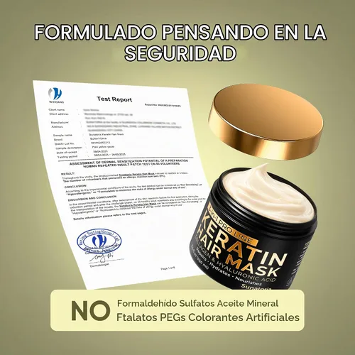 Vista 7 de SUNATORIA Mascarilla de queratina para el cabello - Acondicionador profundo para cabello dañado y seco - Hidrata, repara, nutre - Tratamiento