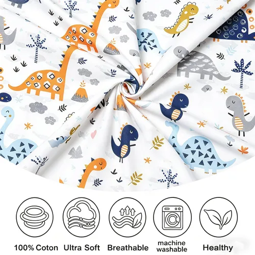 Vista 6 de Paquete de 2 fundas de almohada para niños pequeños, 100% algodón de 14 x 19 pulgadas, se adapta a almohadas de ropa de cama de niños pequeños de 14