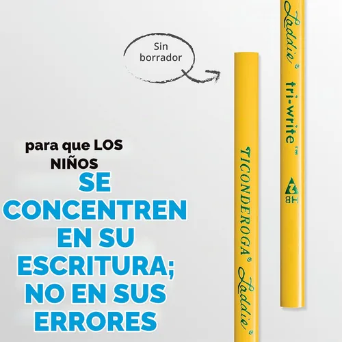Vista 4 de Lápices triangulares Dixon Ticonderoga intermedios, Amarillo