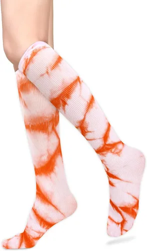 Vista 9 de Benefeet Sox Calcetines altos de poliéster para mujeres y niñas, calcetines largos de tubo unisex, suaves, acogedores, calcetines de pantorrilla