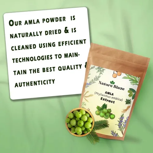 Vista 3 de Hierbas orgánicas naturales y auténticas (extracto de amla en polvo 400Gm 14 Oz)