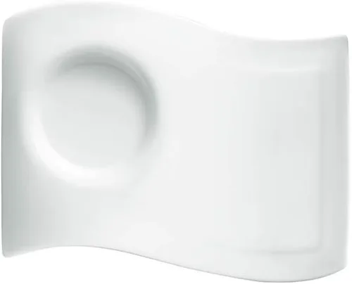 Vista 6 de Villeroy & Boch New Wave B&B - Plato para aperitivo, 7 x 6 pulgadas, porcelana premium, color blanco