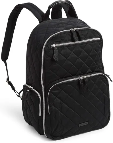Vista 4 de Vera Bradley Mochila de viaje de sarga de rendimiento, Negro, talla única