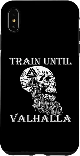 Vista 7 de iPhone 15 Train Until Valhalla Fitness Weight Training Ragna Viking Case