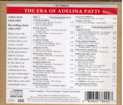 Vista 2 de The Era of Adelina Patti (Prima Voce)