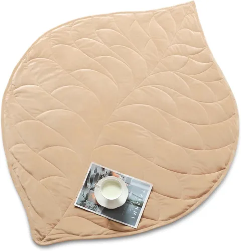 Vista 11 de Kaisa Manta con Peso para Adultos (5 libras, 23" x 29"), Manta de Regazo con Peso Suave Lavable a Máquina, Mantas Pequeñas Pesadas con Cuentas