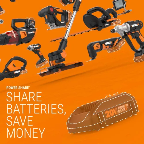 Vista 2 de Worx WA7151 20V MAKERX HubX Fuente de alimentación y adaptador de herramienta con puerto USB