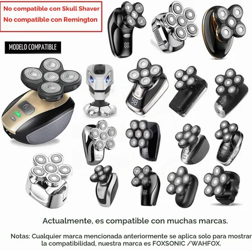 Vista 3 de Cabezales de repuesto mejorados para afeitadora de 5 cuchillas - Cabezales de afeitadora eléctrica dorado (5 Gold)