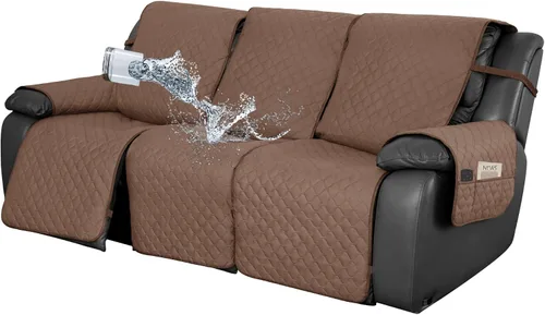 Vista 38 de Easy-Going Funda impermeable para sofá biplaza reclinable con bolsillo, funda de sofá reversible de 1 pieza para sillón reclinable de 2 asientos