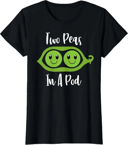 Vista 49 de Two Peas in A Pod Couples Matching Best Friend Cute Veg T-Shirt Baby Blue