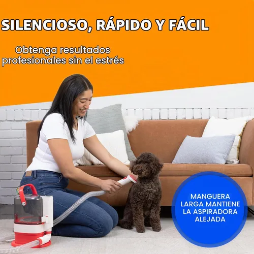 Vista 5 de ChomChom Roller Aspiradora para perros para aseo de pelos – Kit de aseo para perros con cepillo para perros, accesorio para aspiradora de cepillo