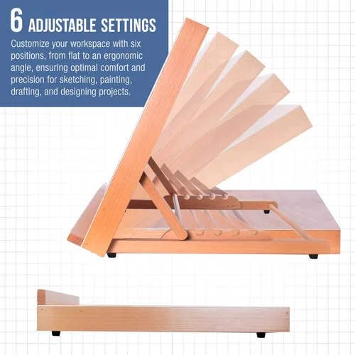 Vista 3 de U.S. Art Supply Tablero de dibujo de madera A3 grande de 18-1/2 x 14-1/8