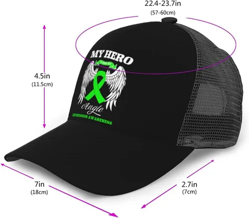 Vista 3 de Baseball Cap for Men and Women Mesh Trucker Cap Casual Dad Hat Adjustable Polyester Twill Fabric Snapback Hat