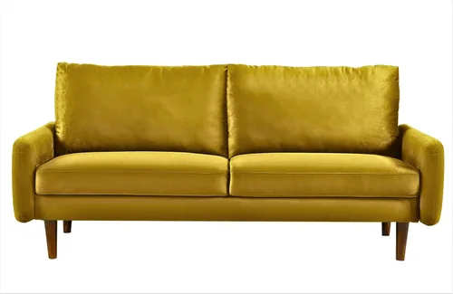 Vista 3 de Container Furniture Direct Kent - Sofá de terciopelo para salas de estar modernas y espacios compactos, cómodo sofá de 3 plazas, muebles de estudio