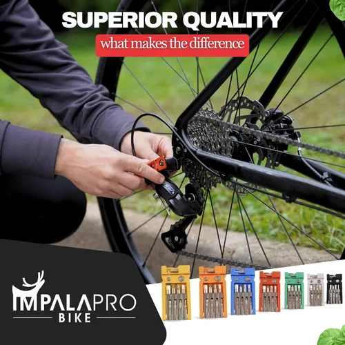 Vista 7 de Kit de herramientas para bicicleta portátil 20 en 1, compacto y ligero (4.14 oz) cromo-vanadio (CRV) - Multiherramienta para bicicleta