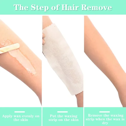 Vista 5 de Maitys 100 tiras de muselina corporal y facial para depilación de muselina natural, tiras de depilación de 2.8 x 7.9 pulgadas, grandes a granel