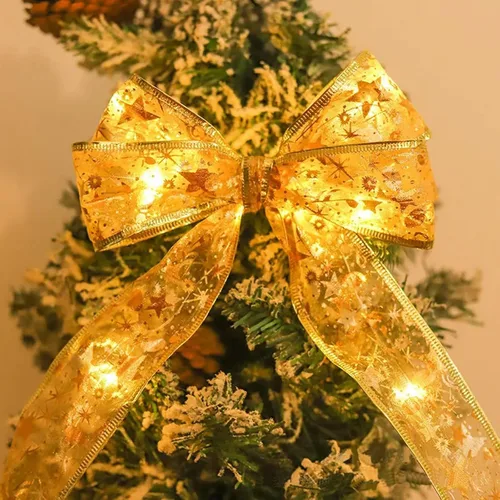 Vista 7 de Luces de Cinta de Hadas de Navidad para Decoraciones de Árbol, 2.5 pulgadas x 16.4 pies, 50 LEDs, Cadena de Luces Cálidas para Interiores, Operadas