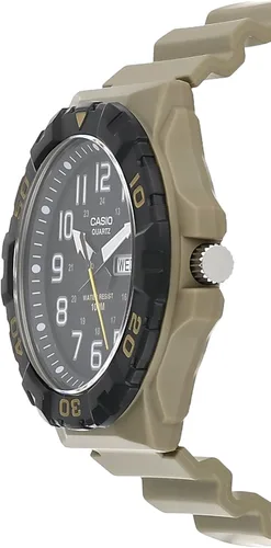Vista 3 de Casio MRW200H Series Men's Analog Watch Sporty Design 100 Meter Water Resistance Date Display Rotary Bezel Regular Time Keeping