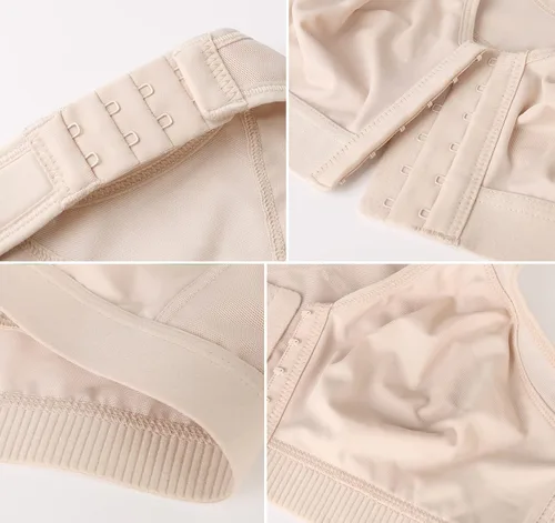 Vista 7 de DotVol - Brasier de cierre frontal para mujer, con soporte de espalda, cobertura completa, sin relleno, sin aros, cómodo para todos los días