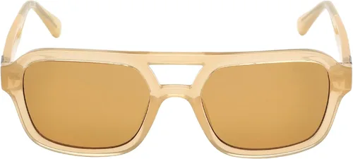 Vista 2 de GUESS Gafas de sol originales Aviator, Beige brillante marrón