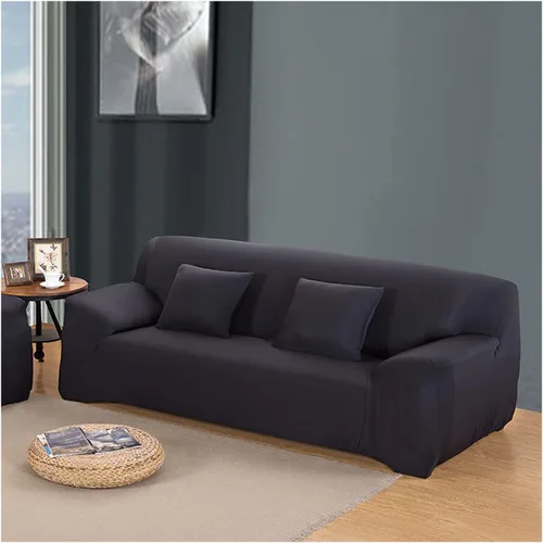 Vista 5 de Daesar Fundas elásticas para sofá, fundas impermeables de color liso, color beige y blanco (poliéster de 1 plaza)