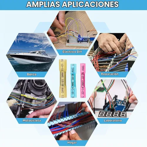 Vista 8 de TICONN Kit de conectores a tope termorretráctiles de 60 piezas, empalme a tope AWG 14 – 12, terminales de crimpado de cables eléctricos marinos