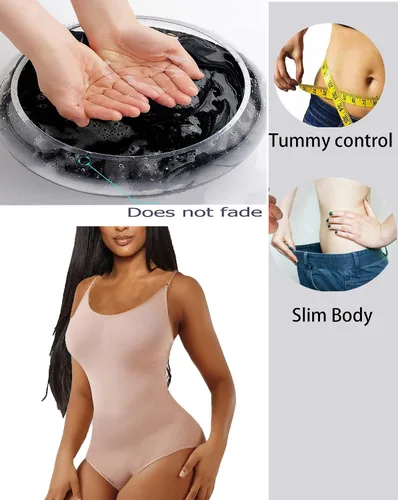 Vista 4 de Faja Faja - Body moldeador de cuerpo completo sin costuras con control de abdomen moldeador de cuerpo medios muslos más delgados