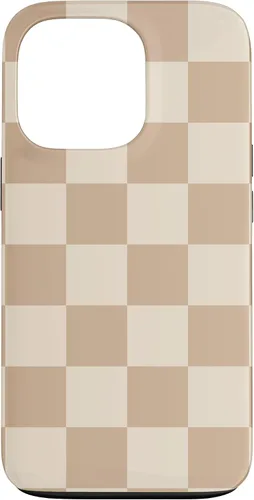 Vista 18 de Funda de tablero de ajedrez marrón beige claro para iPhone 14 Pro
