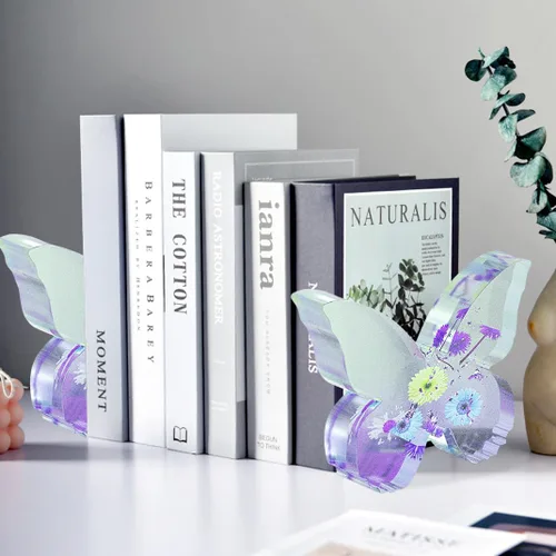 Vista 4 de Molde de resina para sujetalibros de mariposa grande 3D, molde de silicona para organizar libros, decoración artística para el hogar, molde