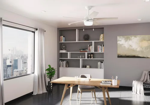 Vista 10 de Hunter Anisten 52487 - Ventilador de techo interior de 52 pulgadas con luz LED, ventilador de techo blanco con cadena de tracción, para dormitorio