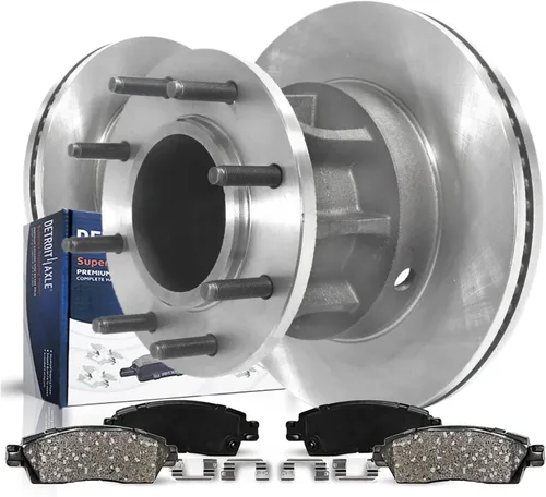Vista 13 de Detroit Axle – Pinza de freno del lado del pasajero trasero + pastillas de freno de reemplazo para Silverado Sierra 1500 Tahoe Yukon Astro Deville