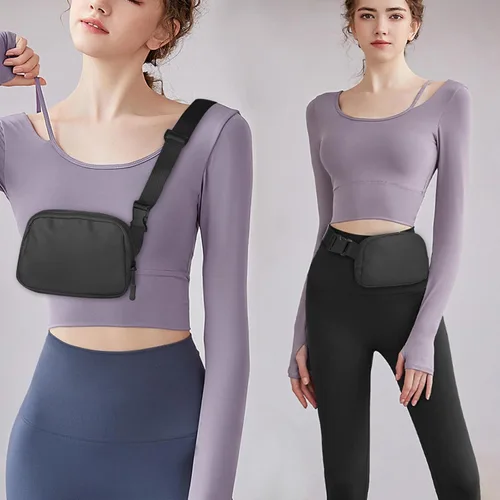 Vista 4 de Con correa ajustable de 40 pulgadas para mujer riñonera Dupes Herschel riñonera cruzada de limón impermeable en todas partes bolsas de limón