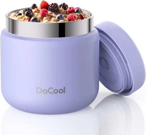 Vista 8 de DaCool Termo para niños de acero inoxidable con aislamiento al vacío para alimentos calientes, frasco de comida de 13 onzas, termo para almuerzo