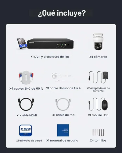 Vista 9 de ANNKE Sistema de cámara de seguridad al aire libre con cable de 8CH 5MP