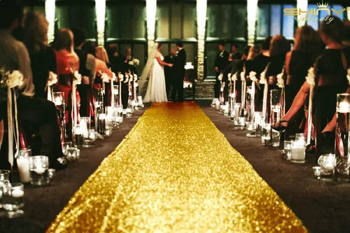 Vista 21 de ShinyBeauty Pasillo de Lentejuelas Negras Brillantes de 2 pies x 15 pies Alfombra Brillante para Bodas, Graduaciones, Fiestas, Alfombra Negra