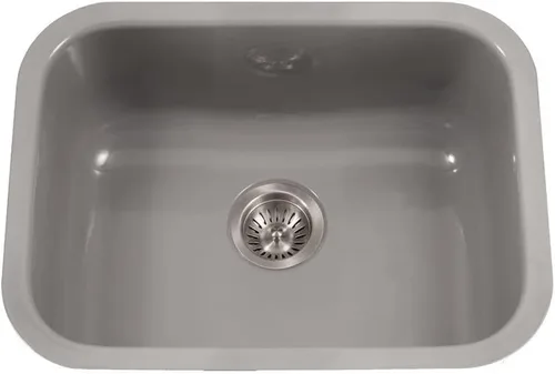 Vista 10 de Houzer Porcela PCS-2500 BL - Fregadero de cocina de acero esmaltado de porcelana negra de 23 pulgadas, duradero y versátil, esencial para el hogar