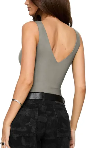 Vista 67 de REORIA Butsmooth® - Body sin mangas con cuello en V profundo y escote en V para mujer