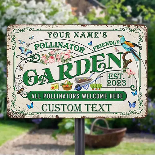 Vista 14 de Letreros de metal personalizados con nombre hechos en Estados Unidos, letrero de jardín vintage personalizado, impermeable, vintage, impresión