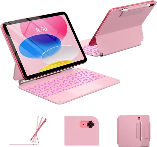 Vista 14 de typecase Funda de teclado Edge para iPad de 11ª generación A16 (2025) y 10ª generación de 10.9 pulgadas (2022) - Trackpad multitáctil, teclado